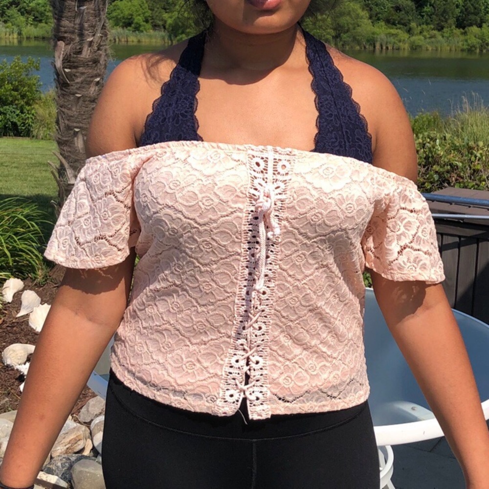 Light pink floral top